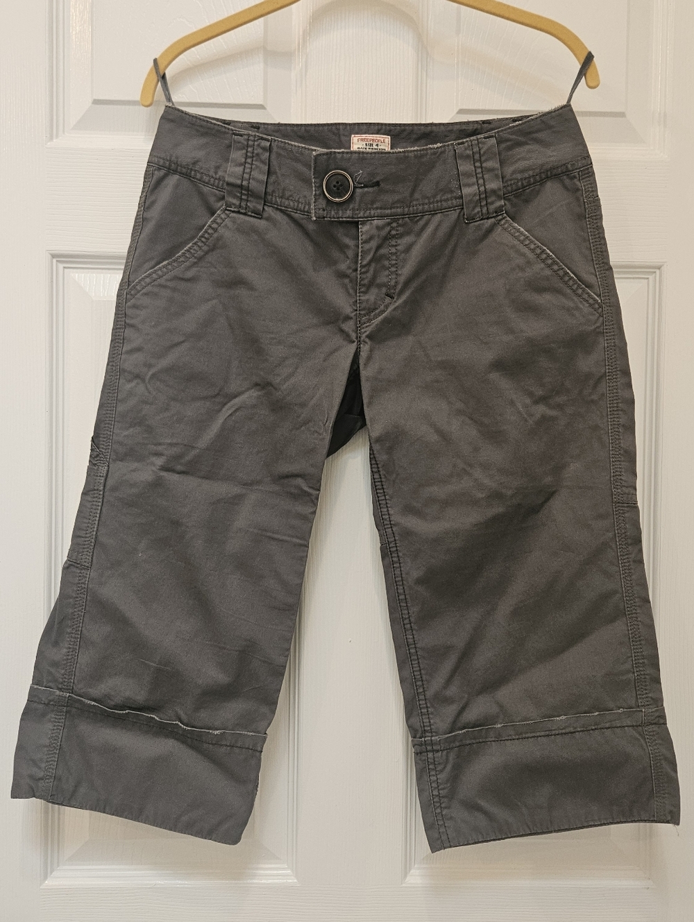 Vintage Free People Hong Kong Olive Green Shorts Size 4